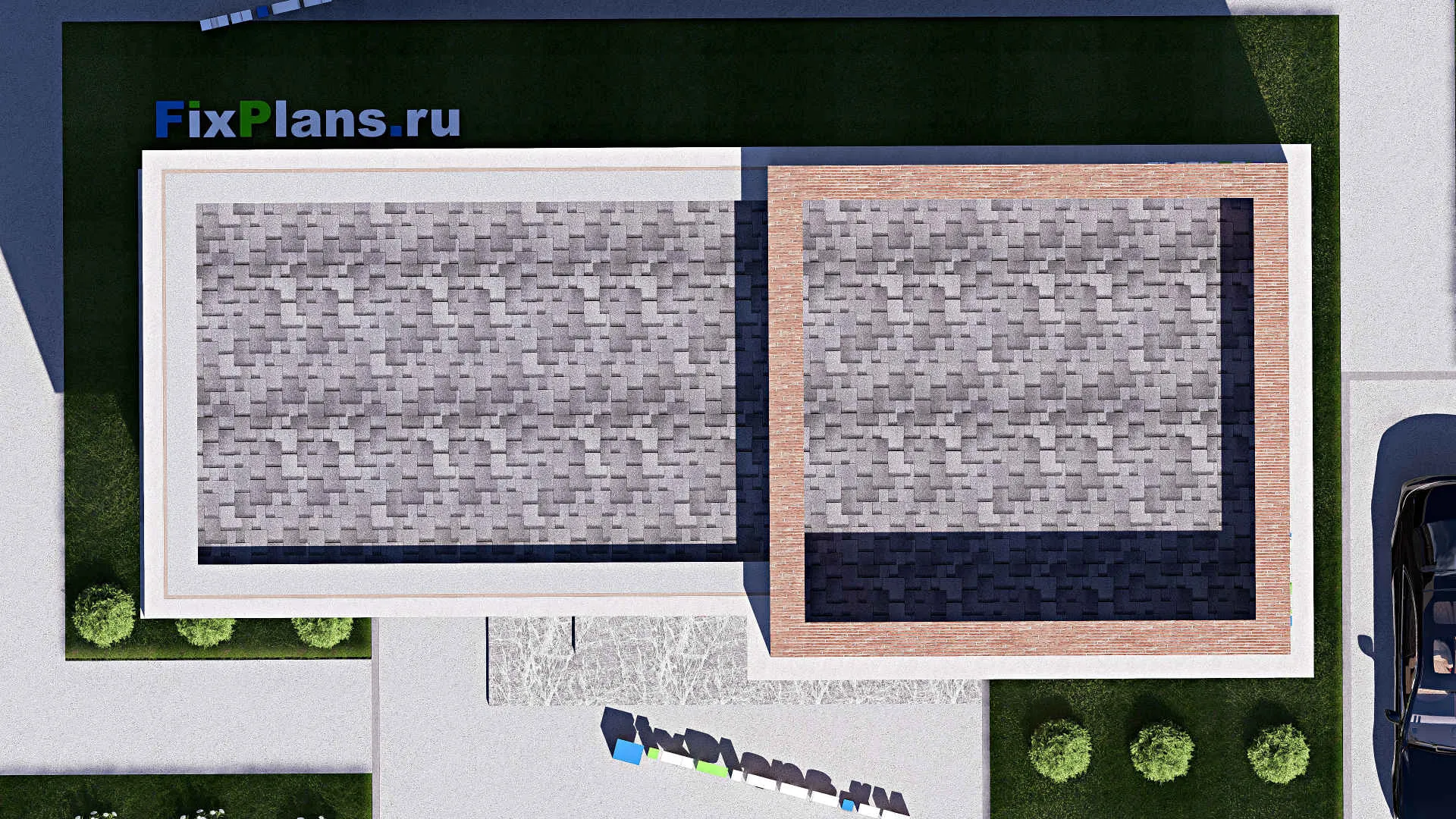 F-18449 - Проект двухэтажного дома 7 на 15, площадью 130 м² с балконом и 4 спальнями