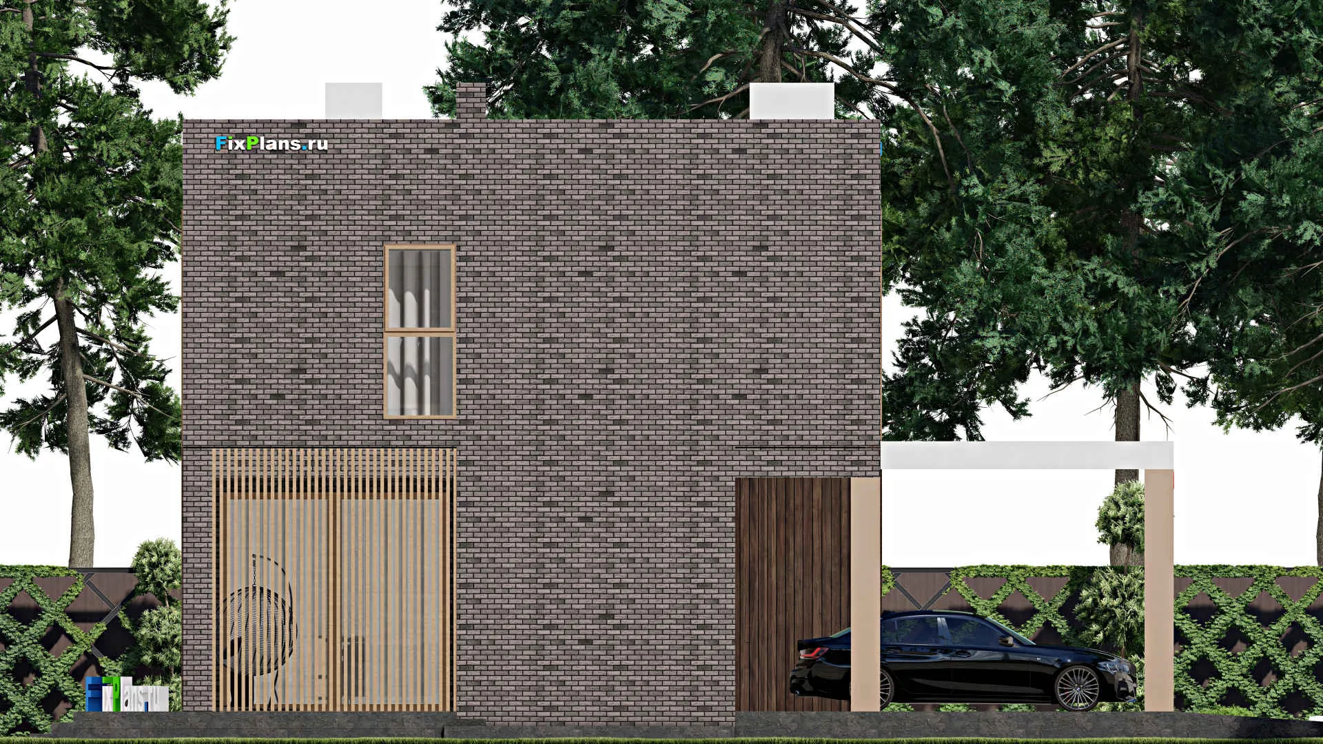F-4931 - Проект двухэтажного дома 16 на 20, площадью 360 м² с террасой и 4 спальнями