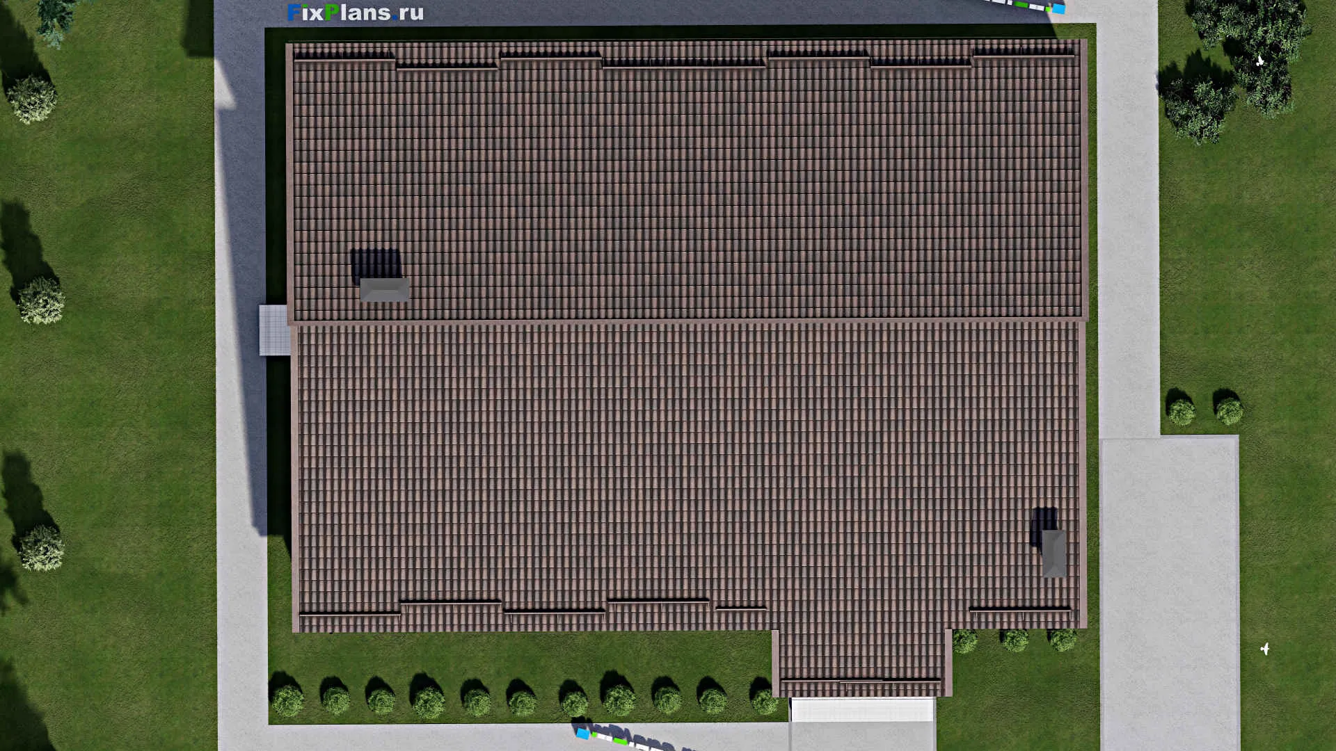 F-5264 - Проект дома с мансардой 19 на 23, площадью 390 м² с спортзалом и 5 спальнями