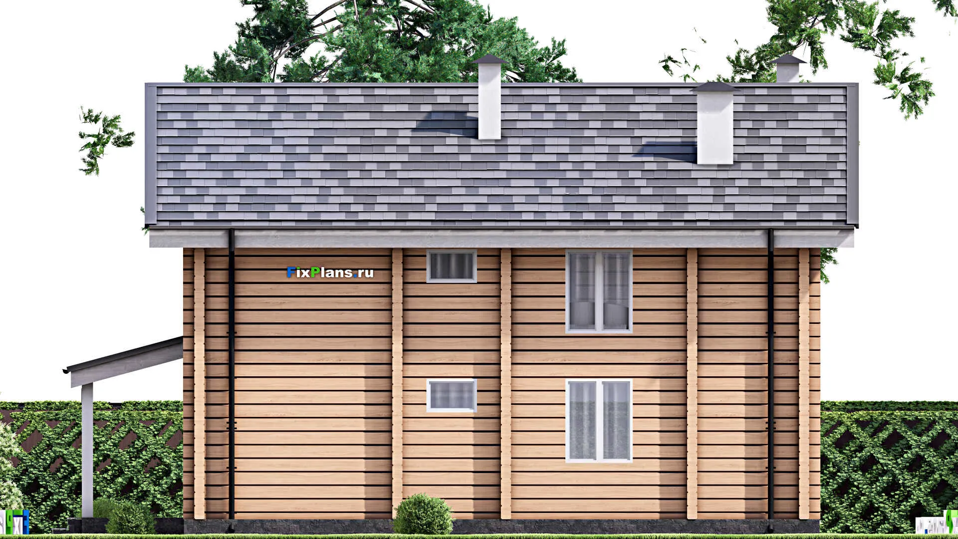 F-12518 - Проект дома с мансардой 10 на 14, площадью 170 м² с 5 спальнями