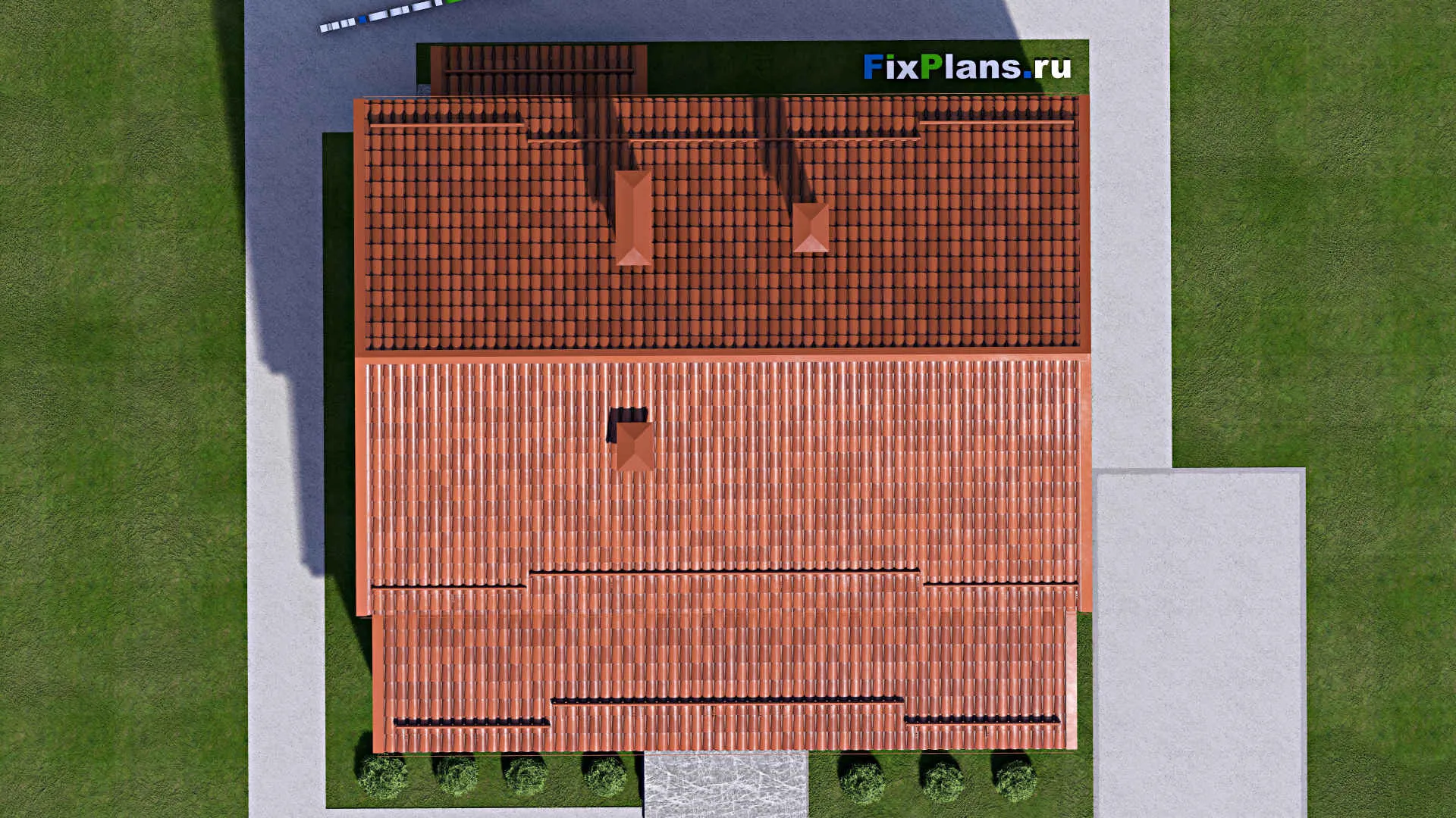 F-15722 - Планы дома с мансардой 12 на 13, площадью 170 м² с 3 спальнями