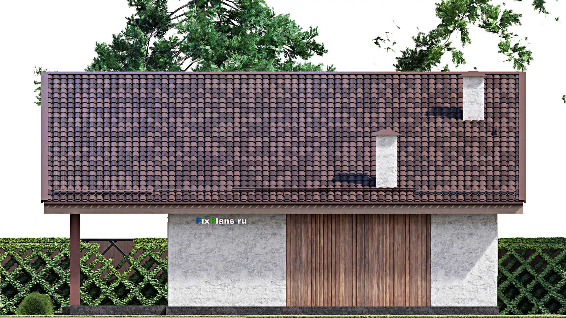 F-13373 - План одноэтажного дома 14 на 16, площадью 170 м² с террасой и 3 спальнями