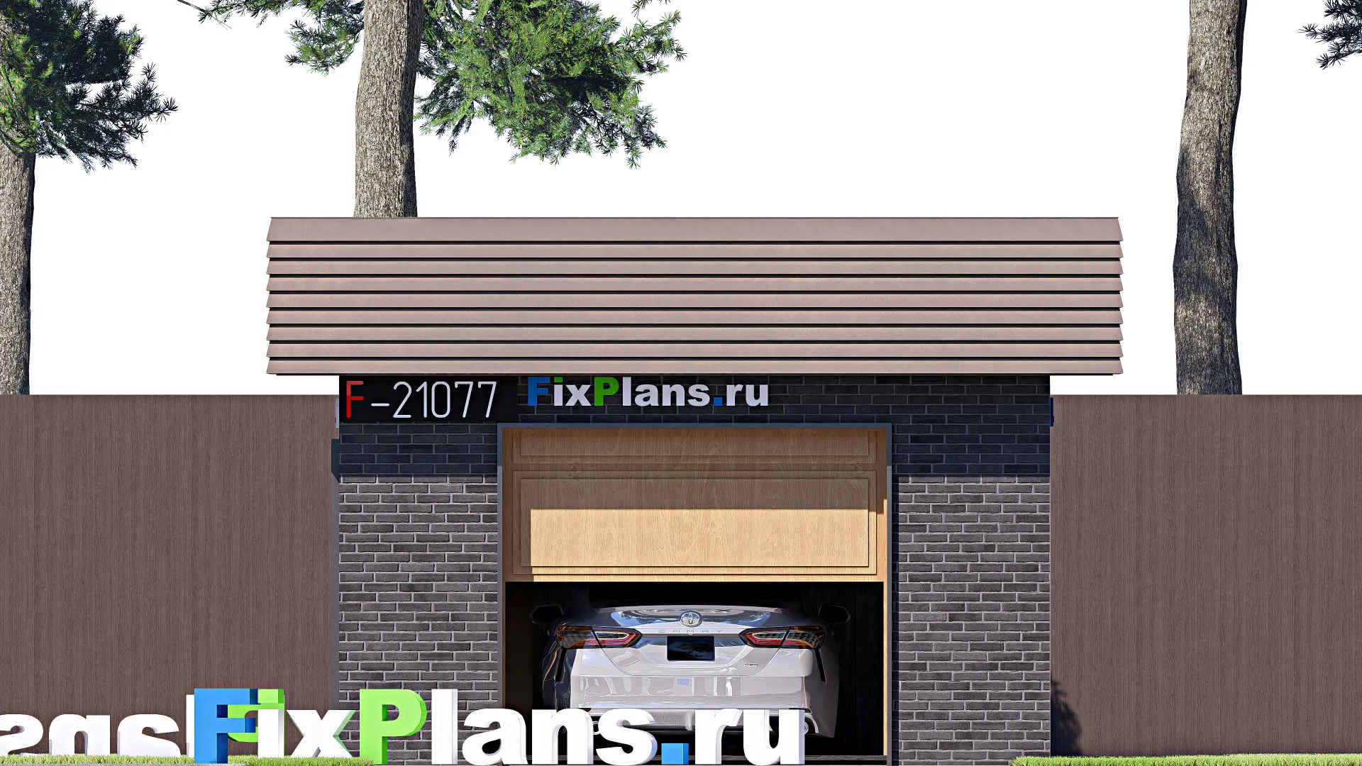 F-21077 - Проект гаража 5 на 9, площадью 30 м² на 1 машиноместо